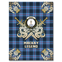 MacKay Blue Tartan Gold Courage Symbol Blanket
