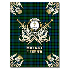 MacKay Modern Tartan Gold Courage Symbol Blanket