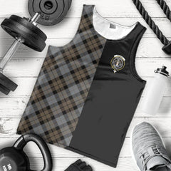 MacKay Weathered Tartan Crest Men's Tank Top - Cross Style