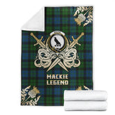 MacKie Tartan Gold Courage Symbol Blanket