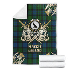 MacKie Tartan Gold Courage Symbol Blanket