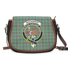 MacKinnon Hunting Ancient Tartan Crest Saddle Handbags
