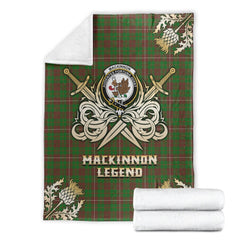 MacKinnon Hunting Modern Tartan Gold Courage Symbol Blanket