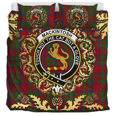 MacKintosh 01 Tartan Crest Bedding Set - Golden Thistle Style