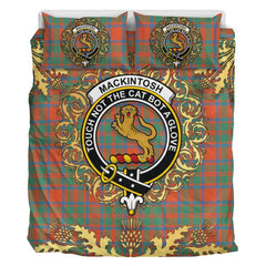 MacKintosh Ancient Tartan Crest Bedding Set - Golden Thistle Style