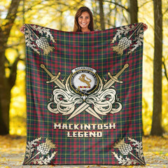 MacKintosh Hunting Modern Tartan Gold Courage Symbol Blanket