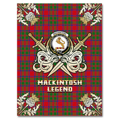 MacKintosh Modern Tartan Gold Courage Symbol Blanket