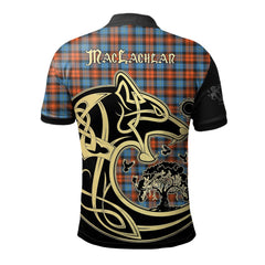 MacLachlan Ancient Tartan Polo Shirt Viking Wolf