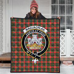 MacLachlan Hunting Modern Tartan Crest Quilt