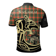 MacLachlan Hunting Modern Tartan Polo Shirt Viking Wolf