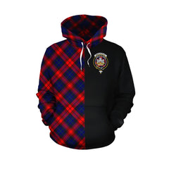 MacLachlan Modern Tartan Hoodie Half of Me - Cross Style