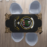 MacLaine (of Lochbuie) Crest Tablecloth - Black Style