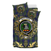 MacLaren 01 Tartan Crest Bedding Set - Golden Thistle Style