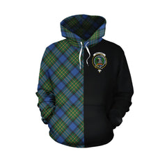 MacLaren Ancient Tartan Hoodie Half of Me - Cross Style