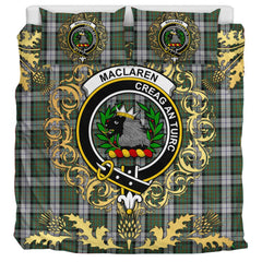 MacLaren Dress Tartan Crest Bedding Set - Golden Thistle Style