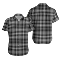 MacLean Black and White Tartan Hawaiian Shirt