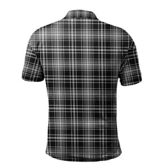 MacLean Black and White Tartan Polo Shirt