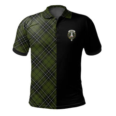 MacLean Hunting Tartan Polo Shirt Half of Me - Cross Style