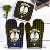 MacLellan Modern Tartan Crest Oven Mitt And Pot Holder (2 Oven Mitts + 1 Pot Holder)