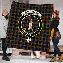 MacLellan Modern Tartan Crest Quilt