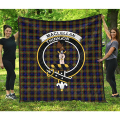 MacLellan Modern Tartan Crest Quilt