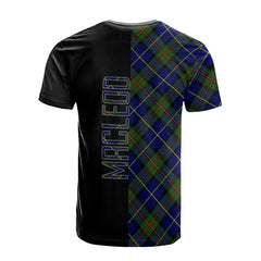 MacLeod of Harris Modern Tartan T-Shirt Half of Me - Cross Style