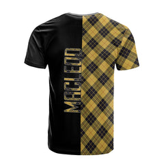 MacLeod of Lewis Ancient Tartan T-Shirt Half of Me - Cross Style