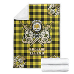 MacLeod of Lewis Modern Tartan Gold Courage Symbol Blanket
