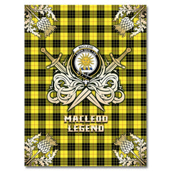 MacLeod of Lewis Modern Tartan Gold Courage Symbol Blanket