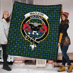 MacLeod of Skye or Johnston Tartan Crest Quilt