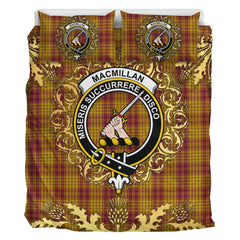 MacMillan Dress Tartan Crest Bedding Set - Golden Thistle Style