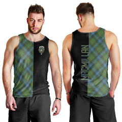 MacMillan Hunting Ancient Tartan Crest Men's Tank Top - Cross Style