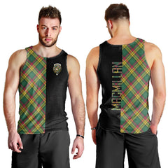 MacMillan Old Ancient Tartan Crest Men's Tank Top - Cross Style