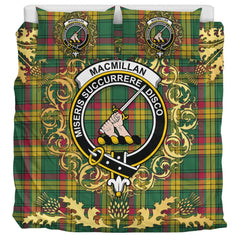 MacMillan Old Ancient Tartan Crest Bedding Set - Golden Thistle Style