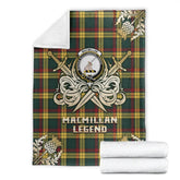 MacMillan Old Modern Tartan Gold Courage Symbol Blanket