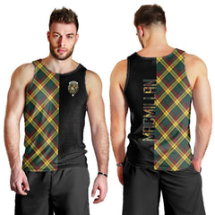 MacMillan Old Modern Tartan Crest Men's Tank Top - Cross Style