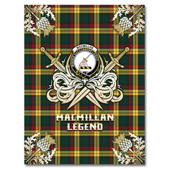 MacMillan Old Modern Tartan Gold Courage Symbol Blanket