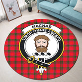 MacNab Modern Tartan Crest Round Rug