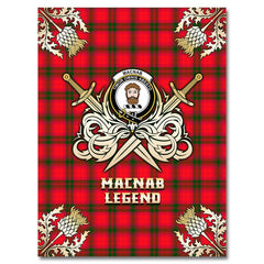 MacNab Modern Tartan Gold Courage Symbol Blanket