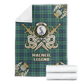 MacNeil of Colonsay Ancient Tartan Gold Courage Symbol Blanket
