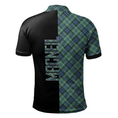 MacNeil of Colonsay Ancient Tartan Polo Shirt Half of Me - Cross Style