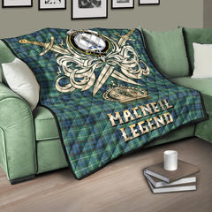 MacNeil of Colonsay Ancient Tartan Crest Legend Gold Royal Premium Quilt