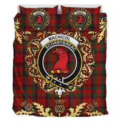 MacNicol - Nicolson 02 Tartan Crest Bedding Set - Golden Thistle Style