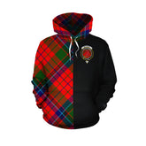MacNicol of Scorrybreac Tartan Hoodie Half of Me - Cross Style