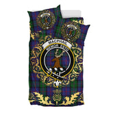 MacPhail Hunting 02 Tartan Crest Bedding Set - Golden Thistle Style