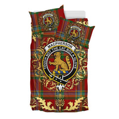 MacPherson 02 Tartan Crest Bedding Set - Golden Thistle Style