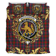 MacPherson 07 Tartan Crest Bedding Set - Golden Thistle Style