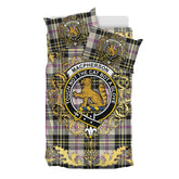 MacPherson Dress Ancient Tartan Crest Bedding Set - Golden Thistle Style