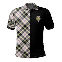 MacPherson Dress Ancient Tartan Polo Shirt Half of Me - Cross Style