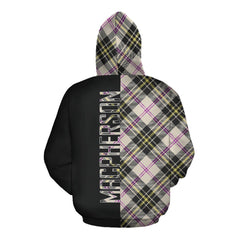 MacPherson Dress Ancient Tartan Hoodie Half of Me - Cross Style